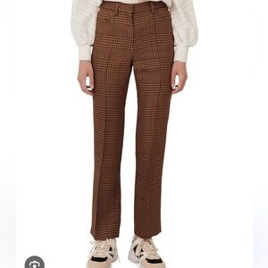 Autumnal Brown Houndstooth Dress Pants